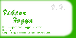 viktor hogya business card